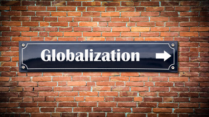 Fototapeta premium Street Sign to Globalization