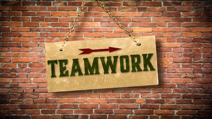 Fototapeta premium Street Sign to Teamwork