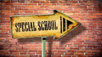 Fototapeta premium Street Sign SPECIAL SCHOOL