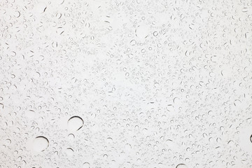 Rain droplets on glass background, Water drops on glass.