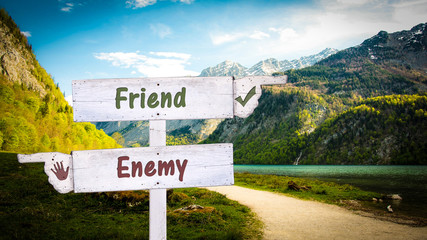 Street Sign Friend versus Enemy
