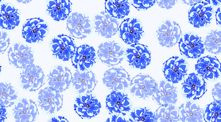 Vintage Roses, Pastel Seamless Pattern.