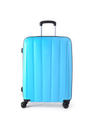 Suitcase on white background