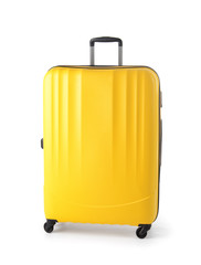 Suitcase on white background