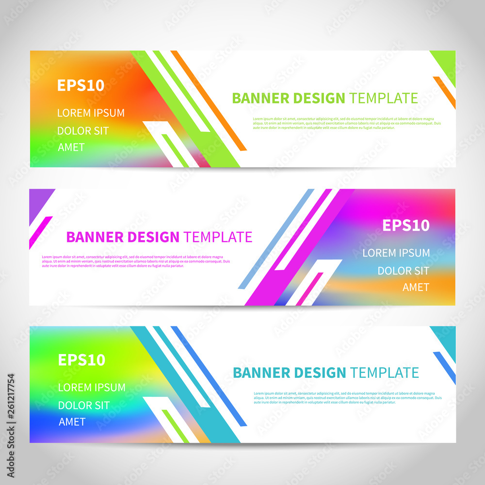 Wall mural banners vector design or headers web template