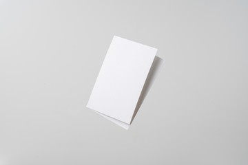 front view of white business card on white