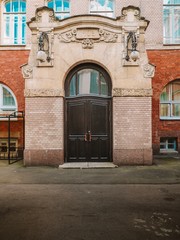 Beautiful old door in the historic building of St. Petersburg