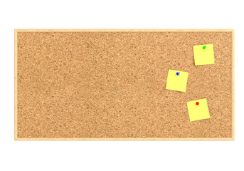 Corkboard background with empty notes	