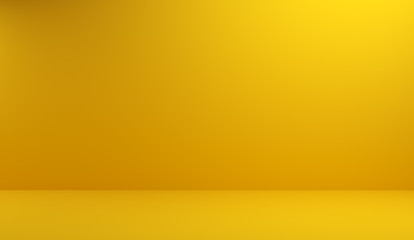 Abstract luxury yellow background used for display product ad and website template, 3D illustration. 