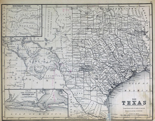 Old map. Engraving image