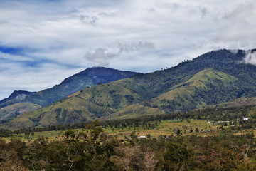 Fototapeta na wymiar Papua New Guinea, mountains and valleys