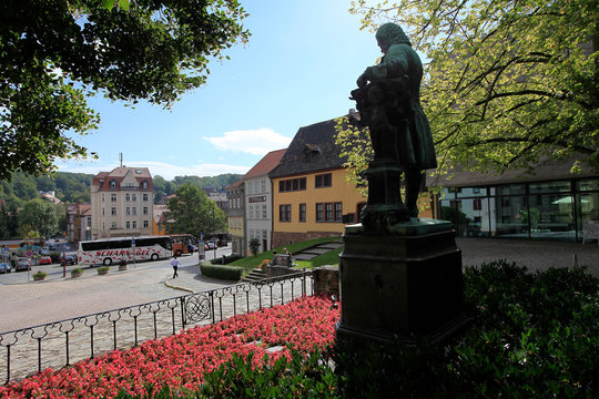 Bach House and Bach Monument in Eisenach