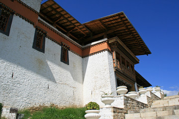 Fototapeta na wymiar Simtokha Dzong in Thimphu (Bhutan)
