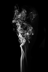 Abstract fog or smoke movement on black background