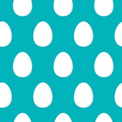 Flat design chicken, eggs seamless pattern background.