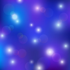 Vector Abstract beauty background. Template with bokeh and lens flare for Christmas and New Year greeting card. Space card with copy space for your text.