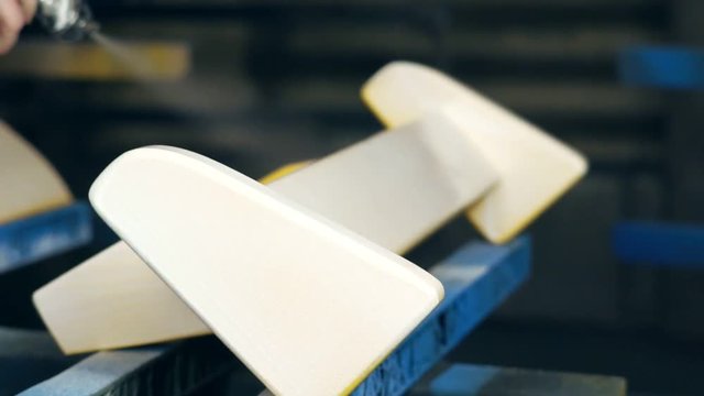 painting products in the shop