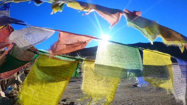 Prayer flag in Ladakh, India 