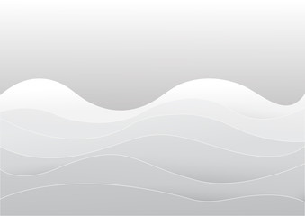 Wave white and gray texture abstract background. paper design.