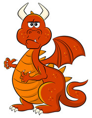 angry looking cartoon dragon