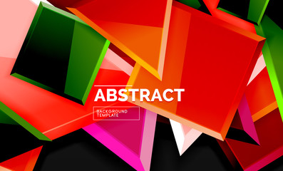 Squares and triangles geometrical background