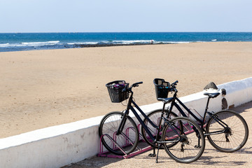 Fototapeta premium Rental bikes on Lanzarote