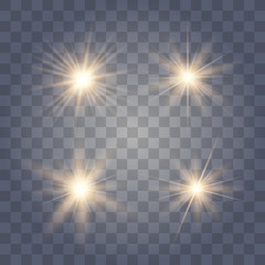 Gold glow light effect.