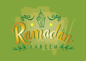 Ramadan Kareem background for invitation, poster, greeting card.