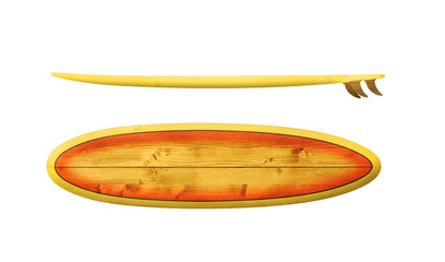 Vintage wood surfboard