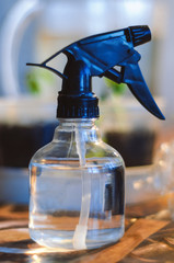 bottle sprayer with black cap