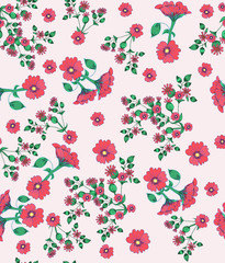 floral seamless pattern for blanks design on light background