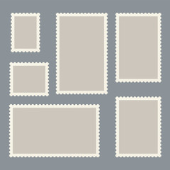 Postage marks and stamps for postcards and postal travel card marking