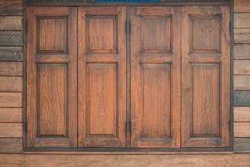 Old grunge wood simple window. wooden surface.