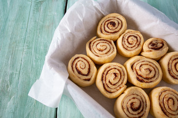 raw cinnamon rolls