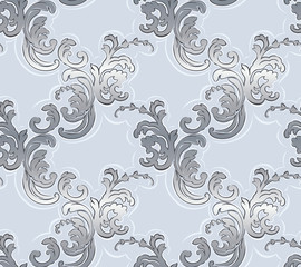 Baroque seamless pattern. Classical luxury old fashioned classic ornament, royal victorian seamless texture for wallpapers, textile, wrapping. Exquisite floral baroque template.