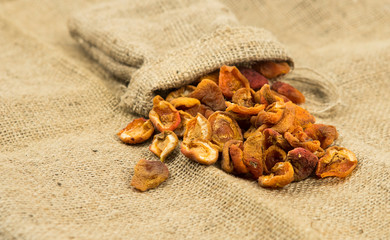 Fototapeta na wymiar Mediterranean sun dried organic foods apricot