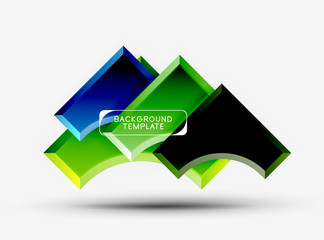 Geometrical 3d shapes background