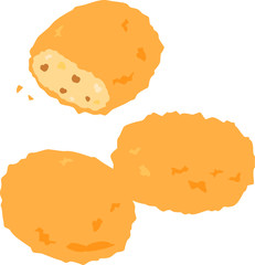 コロッケ、断面