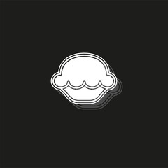 chocolate cake dessert icon - vector sweet food - birthday cake