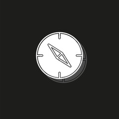 vector compass icon - navigation symbol - travel icon