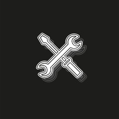 vector repair tools illustration - maintenance sign symbol