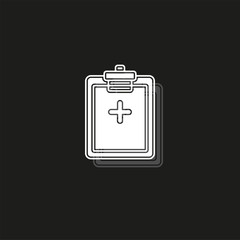 vector medical report illustration - health records sign