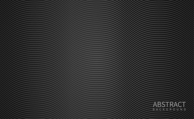 simple and elegant abstract black background with wavy line. modern wallpaper design concept