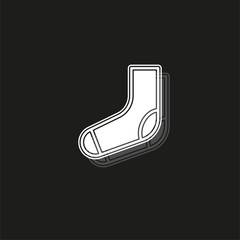 vector socks illustration isolated, fashion clothing symbol