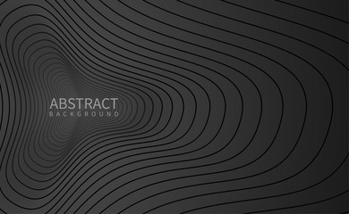 simple and elegant abstract black background with wavy line. modern wallpaper design concept