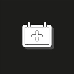 vector event date calendar illustration - time reminder icon