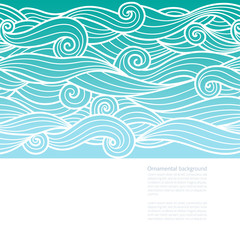 Fototapeta na wymiar Waves pattern design with copy space