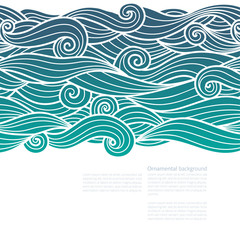 Fototapeta na wymiar Waves pattern design with copy space