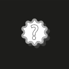 Question mark sign icon. Help symbol. FAQ sign. Vector support concept