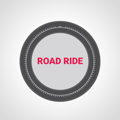 Design road type. Vertical straight asphalt road.